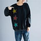 Star Applique Pullover Black - One Size