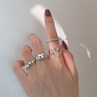 925 Sterling Silver Heart / Twisted Open Ring (various Designs)
