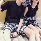 Couple Matching Short-sleeve T-shirt / Shorts / Tank Dress / A-line Skirt