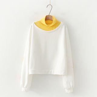 Mock Turtleneck Pullover White - One Size