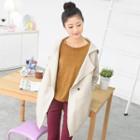 Single-button Knit Coat