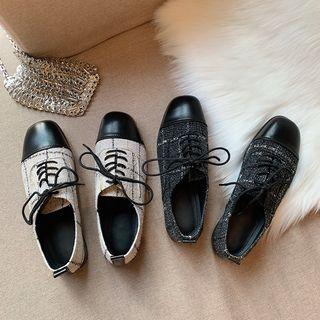 Plaid Lace Up Shoes