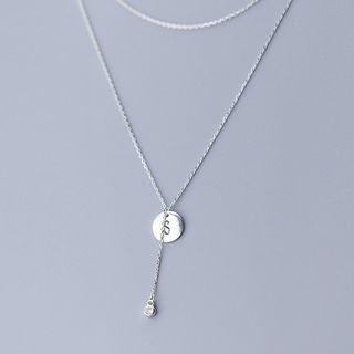 925 Sterling Silver Layered Y Necklace As Shown In Figure - One Size