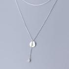 925 Sterling Silver Layered Y Necklace As Shown In Figure - One Size