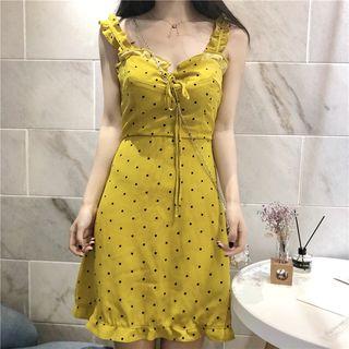 Polka Dot Spaghetti Strap A-line Dress