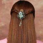 Retro Gemstone Floral Hair Clip