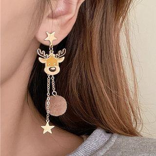 Animal Alloy Chenille Asymmetrical Dangle Earring