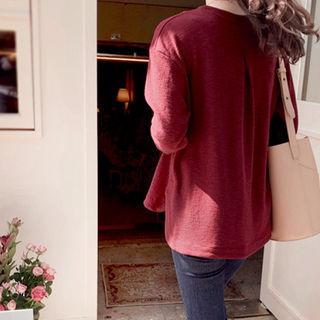 Slit-side Brushed Fleece-lined T-shirt