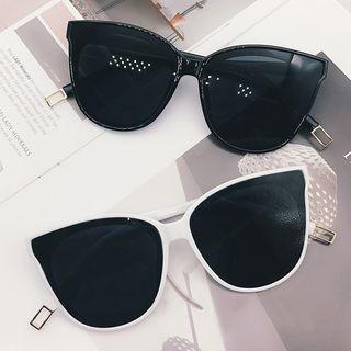 Oversized Retro Sunglasses With Pouch / Case