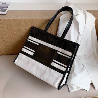 Stripes Tote Bag Black & White - One Size