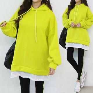 Layered-hem Oversize Hoodie