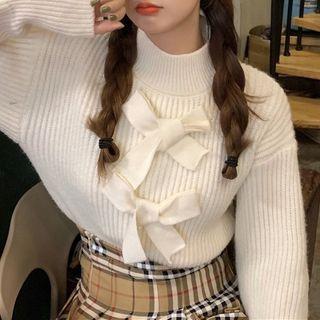 Bow Ribbed Sweater
