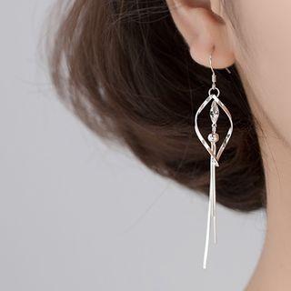 925 Sterling Silver Fringed Earring S925 Silver - 1 Pair - One Size