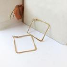 Geometric Earring 1 Pair - Square Earrings - Gold - One Size