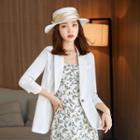 Spaghetti Strap Floral A-line Dress / Blazer / Set