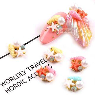 Faux Pearl Starfish Nail Art Decoration