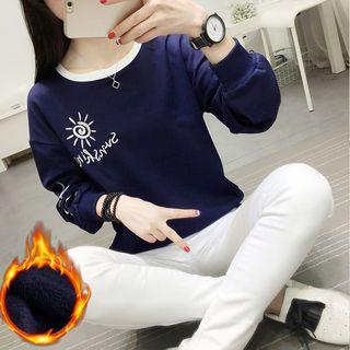 Long-sleeve Sun Embroidered T-shirt