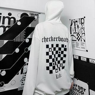 Checkerboard Pattern Hoodie