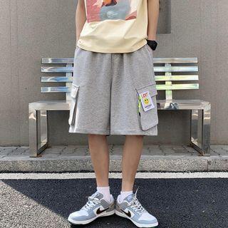 Pocket Detail Applique Shorts
