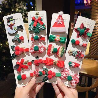Set Of 5: Christmas Hair Clip