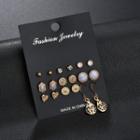 Set Of 9 Pairs: Earring + Ear Stud As Shown In Figure - One Size