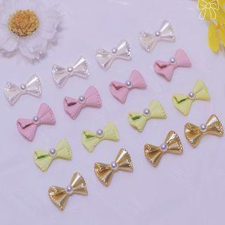Set Of 2: Bow Resin Nail Art Decoration