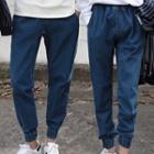 Matching Couple Washed Cuffed Harem Jeans