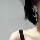 Beaded Floral Drop Earring 1 Pair - Transparent - One Size