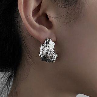 Irregular Ear Stud 1 Pr - Silver - One Size