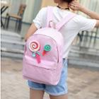 Set Of 2: Lollipop Applique Backpack + Crossbody Bag