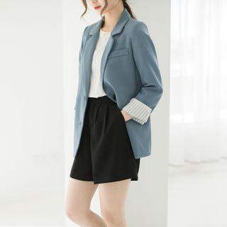 Lapel Small Striped Sleeve Jacket