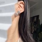 Smiley Pearl Disc Earring