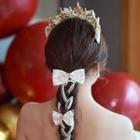 Faux Pearl Drop Earring / Necklace / Bow Hair Clip / Crown Headpiece / Set