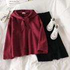 Plain Hoodie / Knit Midi Skirt