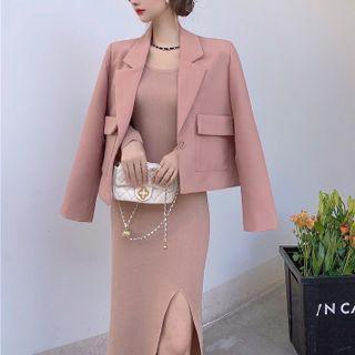 Long-sleeve Midi Sheath Dress / Blazer