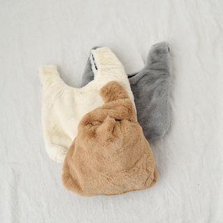 Snap-button Faux-fur Shoppe Bag