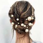 Faux Pearl Hair Pin 15pcs - As Shown In Figure - One Size