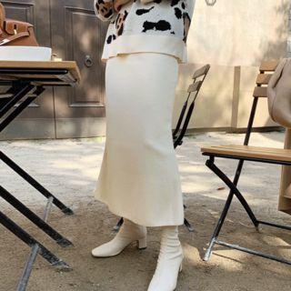 Zip-side Fleece Long Mermaid Skirt