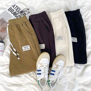 High-waist Corduroy Sweatpants