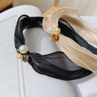Beaded Mesh Headband