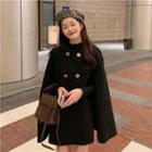 Double Breasted Cape-sleeve Coat