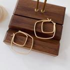 Irregular Alloy Square Dangle Earring 1 Pair - As Shown In Figure - One Size