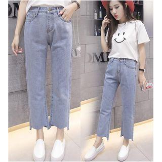 Fray Cropped Jeans