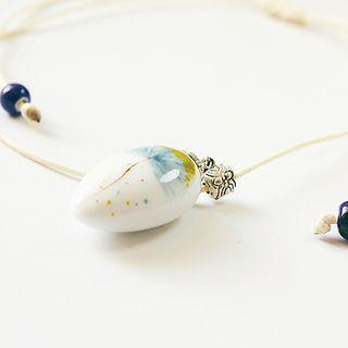 Dandelion Print Ceramic Necklace