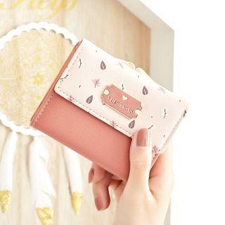 Printed Panel Short Wallet