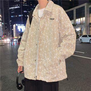 Reflective Pattern Button-up Jacket