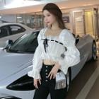Square Neck Crop Top / Capri Pants