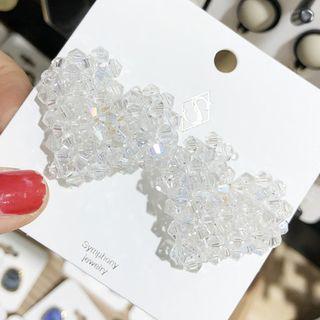 Faux Crystal Heart Earring As Shown In Figure - One Size