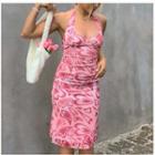Halter Heart Print Sundress