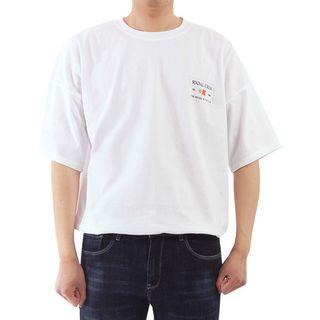 Plus Size Social Crew Printed T-shirt